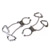 Silver heart and star nipple charms
