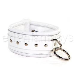 Bdsm collar - Luxe white collar