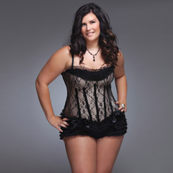 Black and nude corset 1X2X
