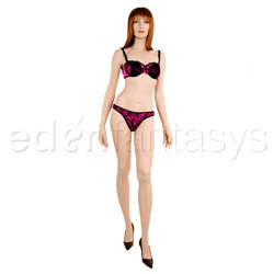 Bra And Panty Set - Mesh padded bra and thong (S)