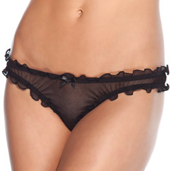 Sexy panty - Mesh panty with satin bow (L)