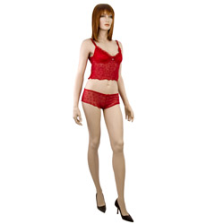 Camisole set - Mesh cami with tanga shorts (M)