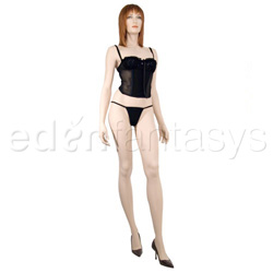 Bustier And Panty Set - Mesh bustier and g-string (S)