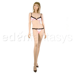 Bra And Panty Set Lace trimmed demi cup bra set S