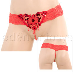 Sexy panty - Jeweled pearl g-string