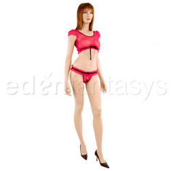 Camisole set - Mesh cami top with G-string (S)