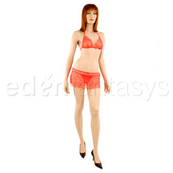 Bra, Panty And Skirt Set - Lace bra, skirt, and thong (L)