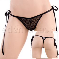 Sexy panty - Black beaded mesh g-string