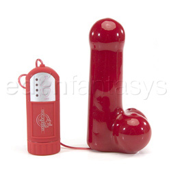 Red boy small ballsy cock - Traditional vibrator