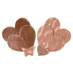 Caramel heart pasties AB