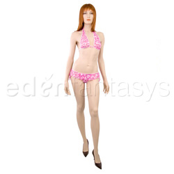 Bra And Gartered Panty Set - Sweethearts bikini halter and garter (L)