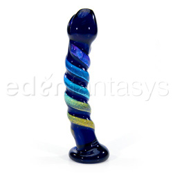 Glass G-Spot Shaft - Cobalt blue dichroic g-spot