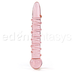 Glass Probe - Swirl rib glass dildo probe
