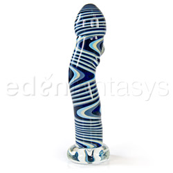 Glass dildo Glass G Spot Shaft Caterpillar shaft Navy blue