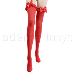 Thigh highs - Thigh highs with ruffles and bows
