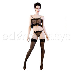 Babydoll And Panty Set - Lace ruffle babydoll set