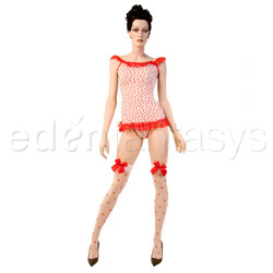 Eden Fantasys Flocked heart mini dress