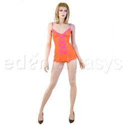 Chemise And Panty Set - Ruffle trimmed chemise set