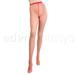 Back seam fishnet panythose