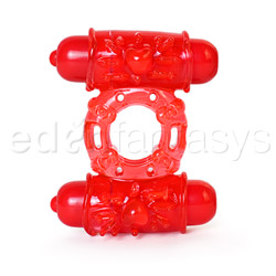 Cock ring, Penis ring - Double decker twin bullet ring