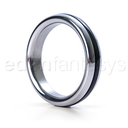 Cock ring, Penis ring - Black band stainless steel cock ring (1 3/4")
