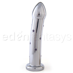 Steel dildo Jeweled G spot dildo royal Purple