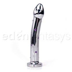 Steel dildo Jeweled G spot dildo Purple