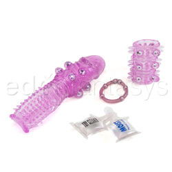 Penis extension - Beaded pleasure set - purple