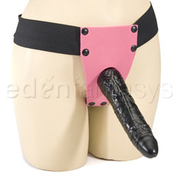 Double Strap Harness Strap on with dildo Pink Purple