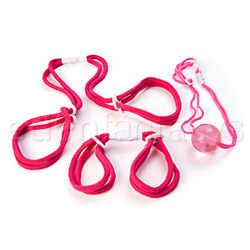 Ankle and wrist restraint - Fetish Fantasy Series Light pink rope cuff set