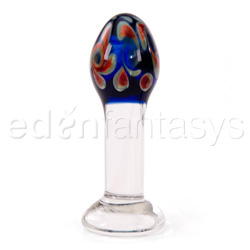 Glass Butt Plug - Swirled spot plug