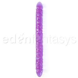 Double Dildo Reflective gel veined double dong 18