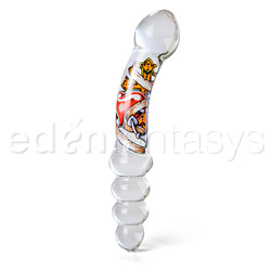 Glass dildo Inked glass probe