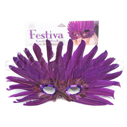 Bondage mask - Festiva exotic mask (Purple / Brown)