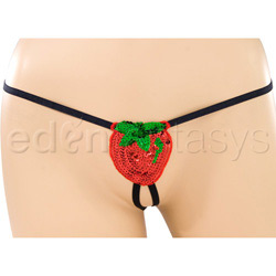 Crotchless panty - Erotique crotchless g-string (strawberry)
