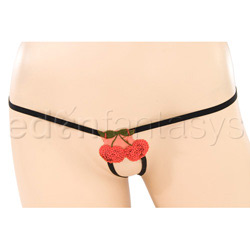Crotchless panty - Erotique crotchless g-string (cherries)