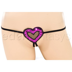 Crotchless panty - Erotique crotchless g-string (heart)