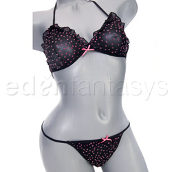 Bra And Panty Set - Erotique polka-dot bikini set