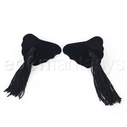 Nipple Jewelry - Velvety soft butterfly pasties (Black)