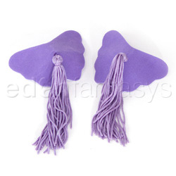 Nipple Jewelry - Velvety soft butterfly pasties (Purple)
