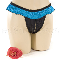 Crotchless panty - Sunset neon crotchless panty (Blue)