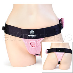 G-string harness - SpareParts theo harness large (Black / Pink)