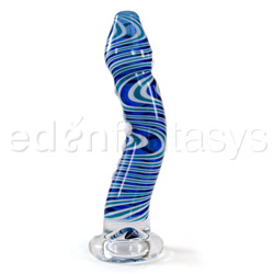 Glass dildo Glass G Spot Shaft Caterpillar shaft Blue