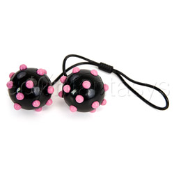 Vaginal exerciser, Vaginal ball - Joanna Angel's spiked duotone balls (Black)