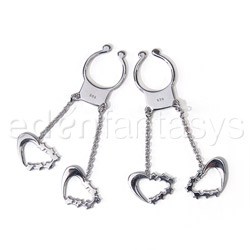 Nipple Jewelry - Silver heart and star nipple charms