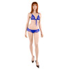 Bra And Skirted Panty Set - Sapphire bralette with skirtini (L)