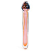 Glass dildo - Lattachino headed pink pyrex glass dildo wand