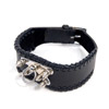 Bdsm collar - Center spike his pulse collar (Black)