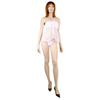 Sheer and opaque strapless babydoll