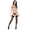Corset And Panty Set - Pink brocade corset (34)